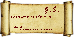 Goldberg Sugárka névjegykártya